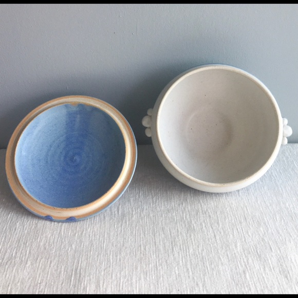 HANDMADE porcelain covered dish - Picture 3 of 6